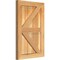 Ekena Millwork Framed Board-n-Batten Shutters w/Z-Bar, Rough Sawn Western Red Cedar, 16 1/8W x 24H, PR RBF06Z16X024RWR - alternate 3